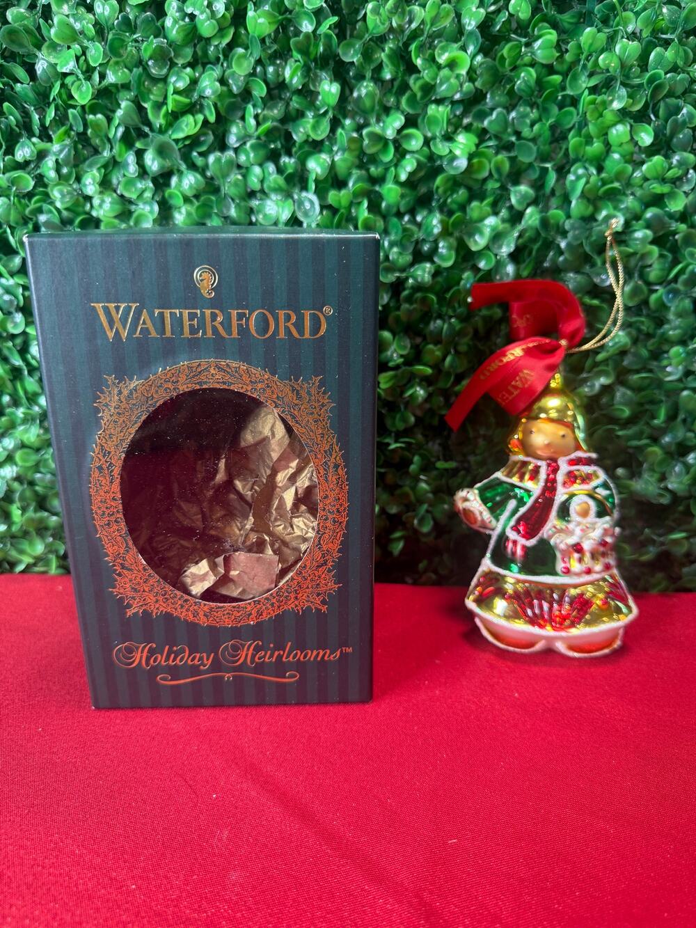 Waterford Holiday Heirlooms Gingerbread Girl Blown Glass Christmas Ornament Box